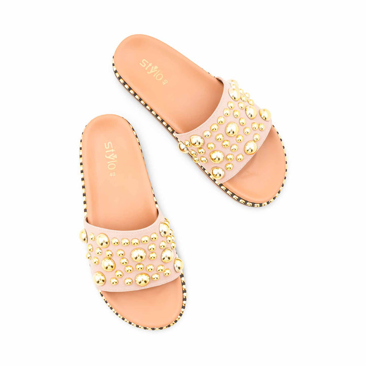 Golden Formal Slipper For Women PU0839