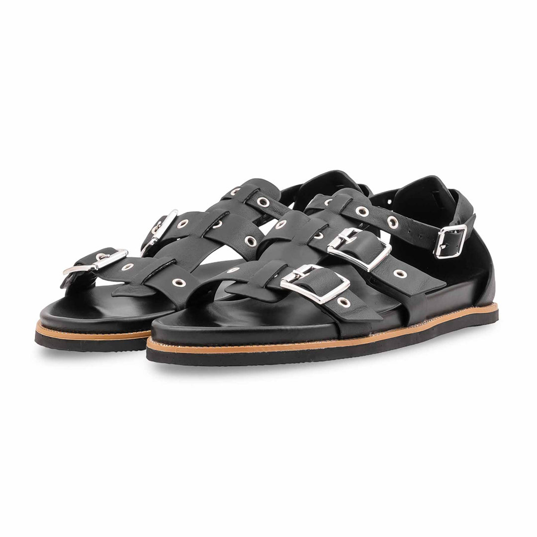 Black Formal Sandal For Women PU0840