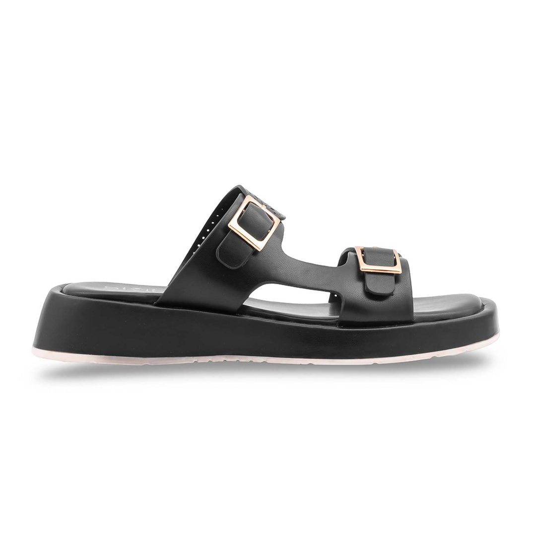 Black Formal Slipper For Ladies PU0855
