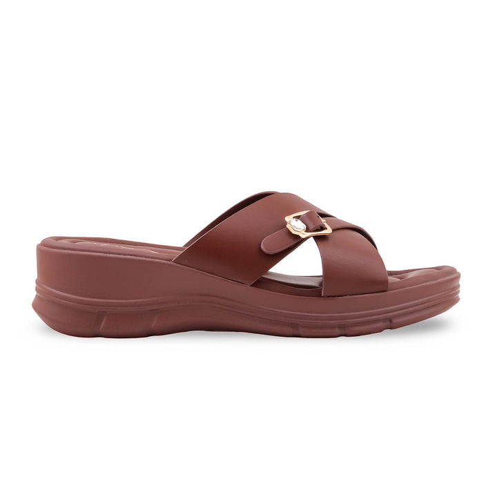 Coffee Formal Slipper For Women PU0856