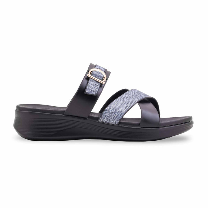 Black Formal Slipper For Ladies PU0857