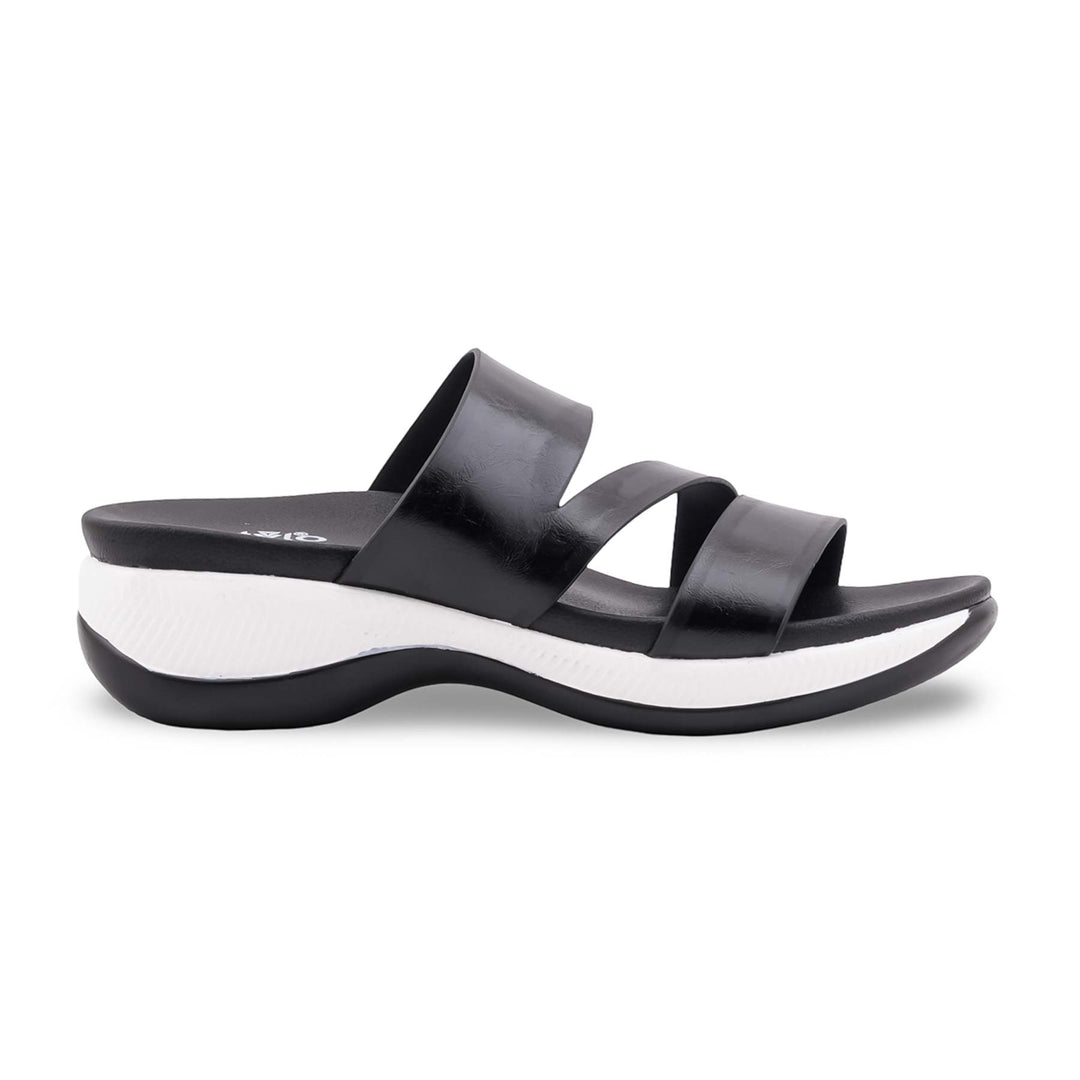 Black Formal Slipper For Ladies PU0859