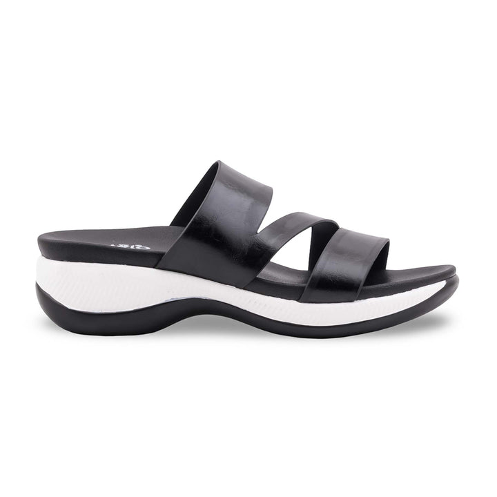 Black Formal Slipper For Ladies PU0859