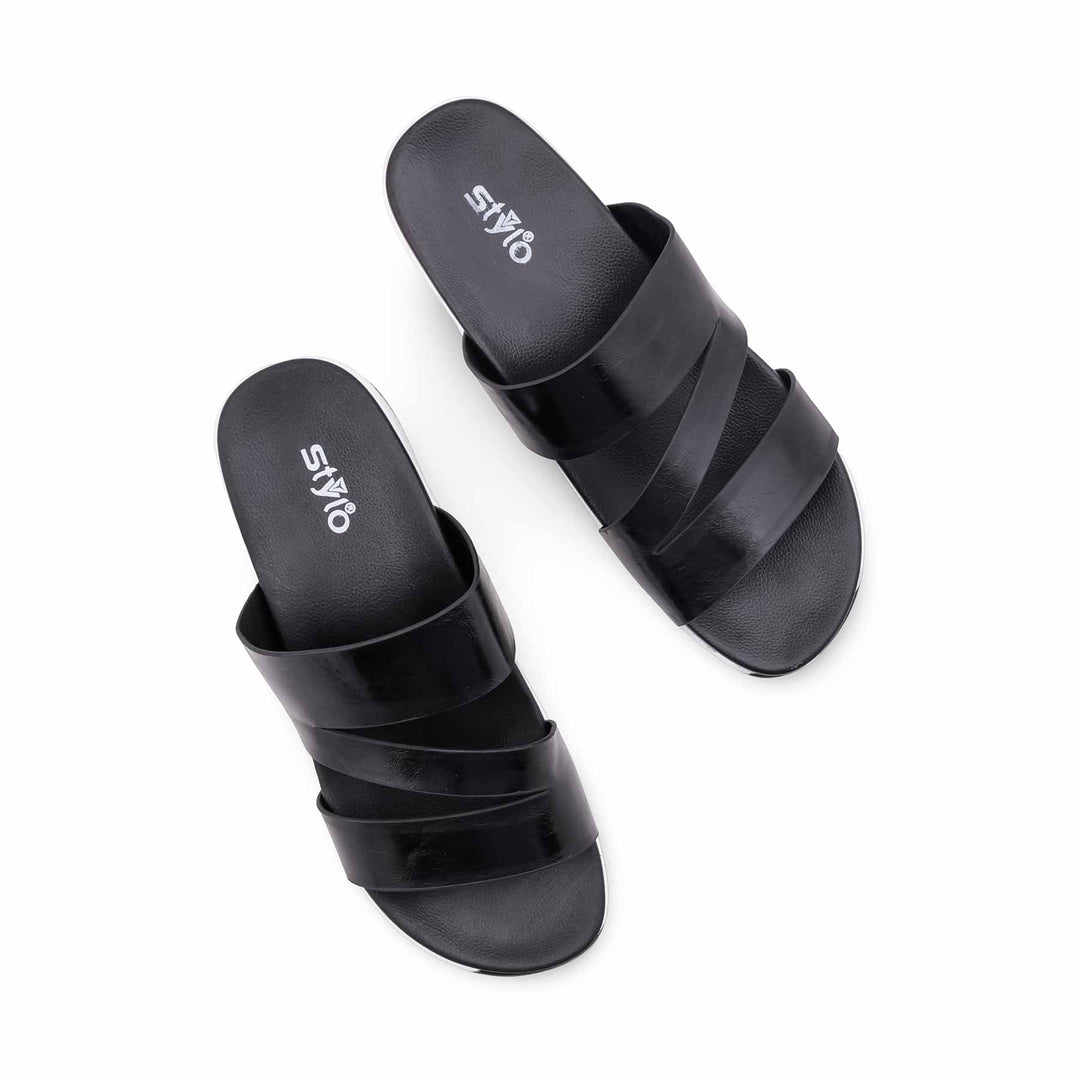 Black Formal Slipper For Ladies PU0859