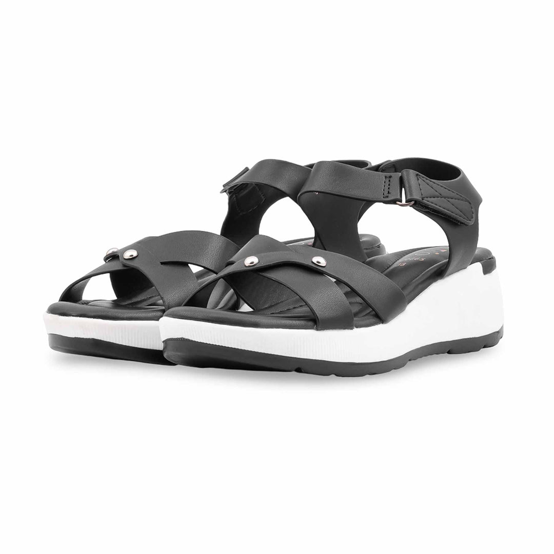 Black Formal Sandal For Ladies PU0865