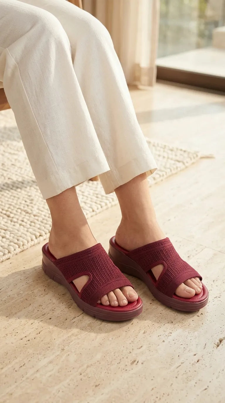 Maroon Formal Slipper For Women PU0872
