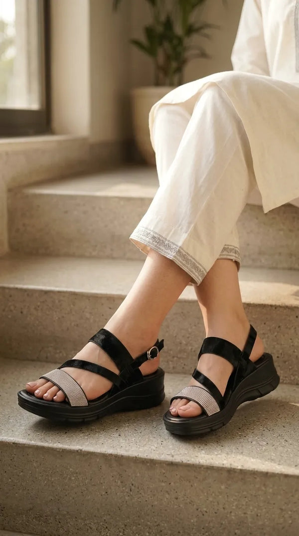 Black Formal Sandal For Women PU0874