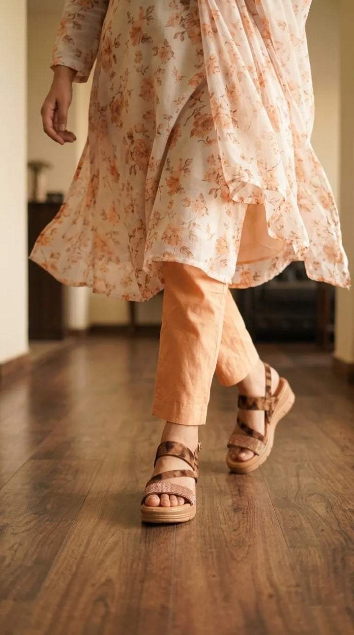 Beige Formal Sandal For Women PU0874