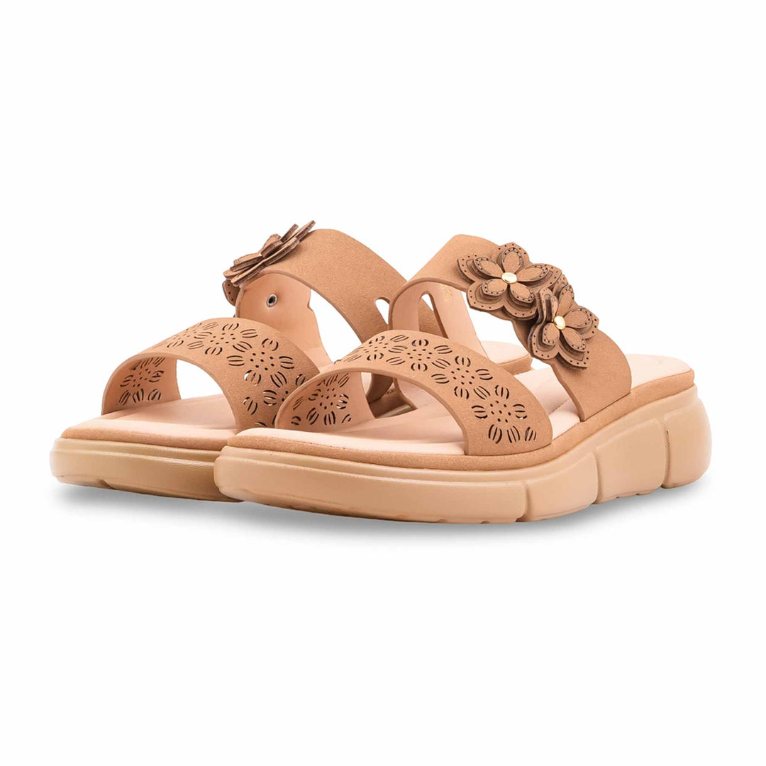 Beige Formal Slipper For Women PU0883