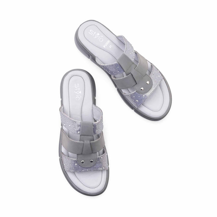 Grey Formal Slipper For Women PU0886