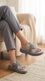 Grey Formal Slipper For Women PU0886