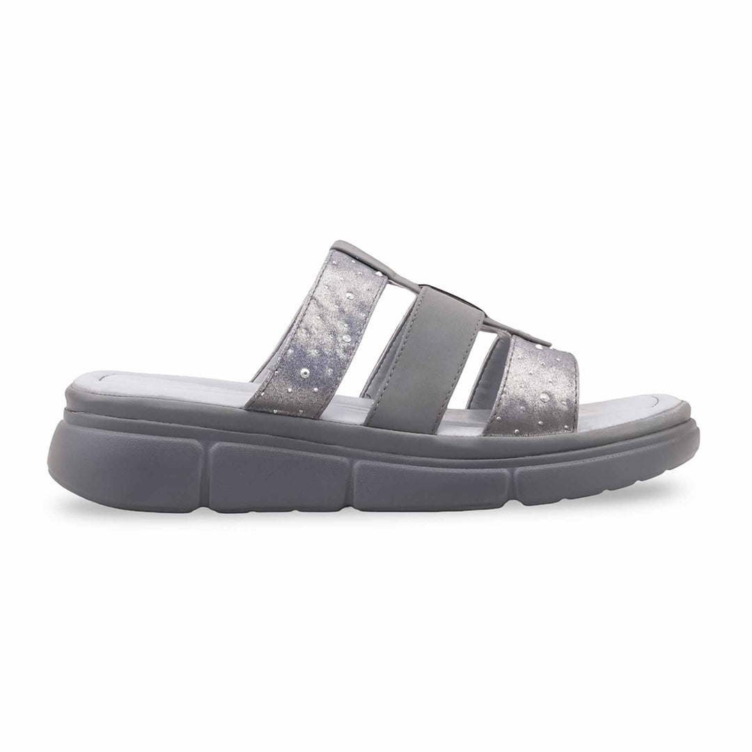 Grey Formal Slipper For Women PU0886