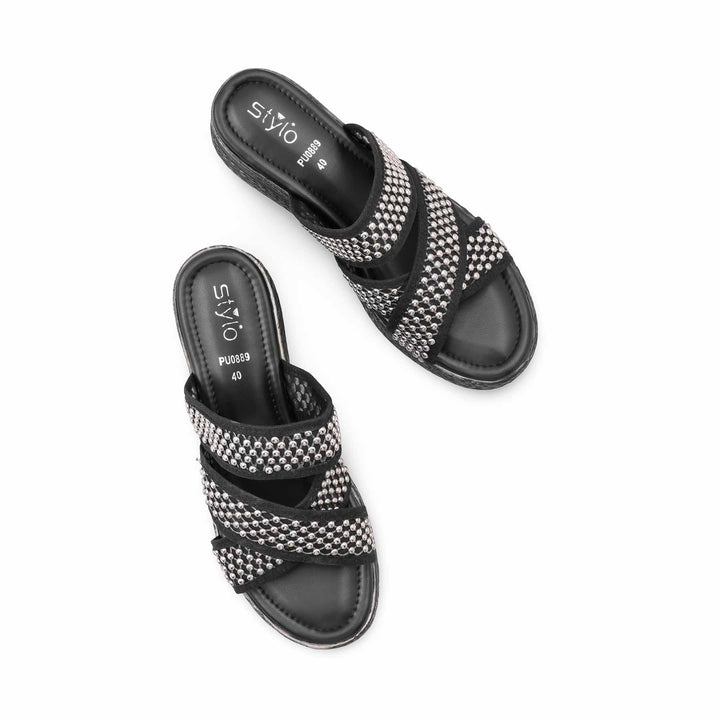 Black Formal Slipper For Women PU0889