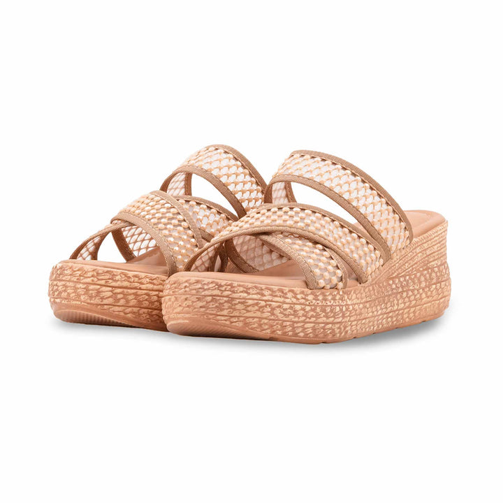 Beige Formal Slipper For Ladies PU0889