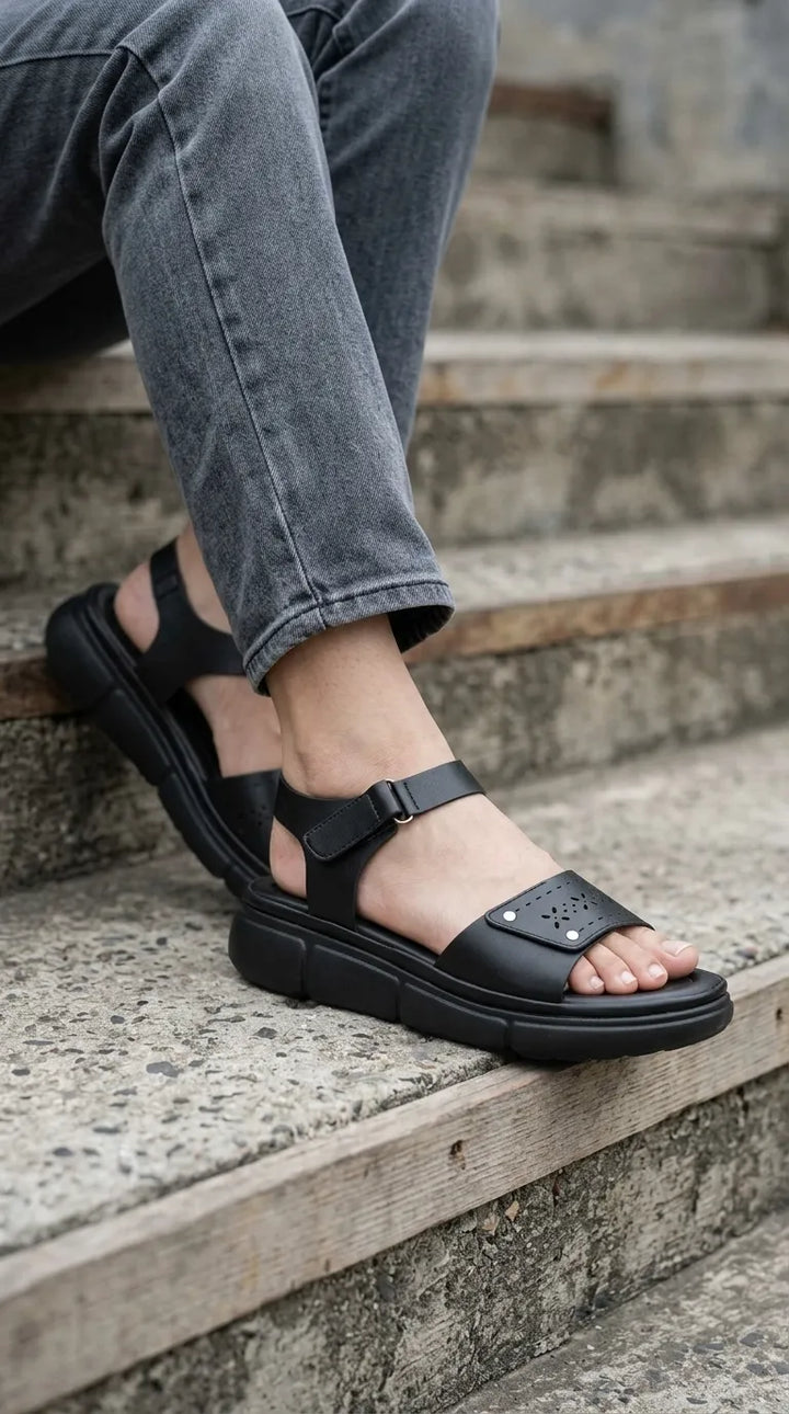 Black Formal Sandal For Ladies PU0891