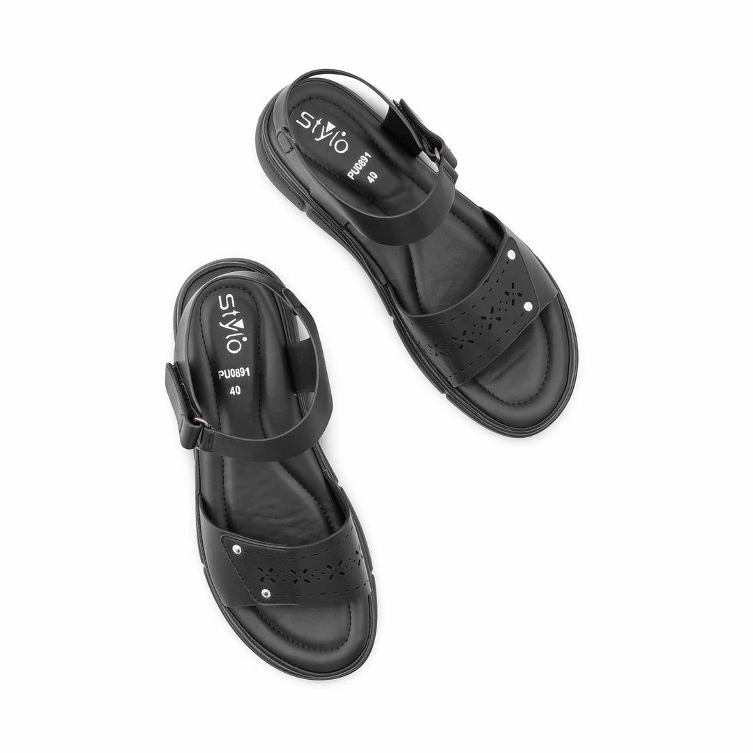 Black Formal Sandal For Ladies PU0891