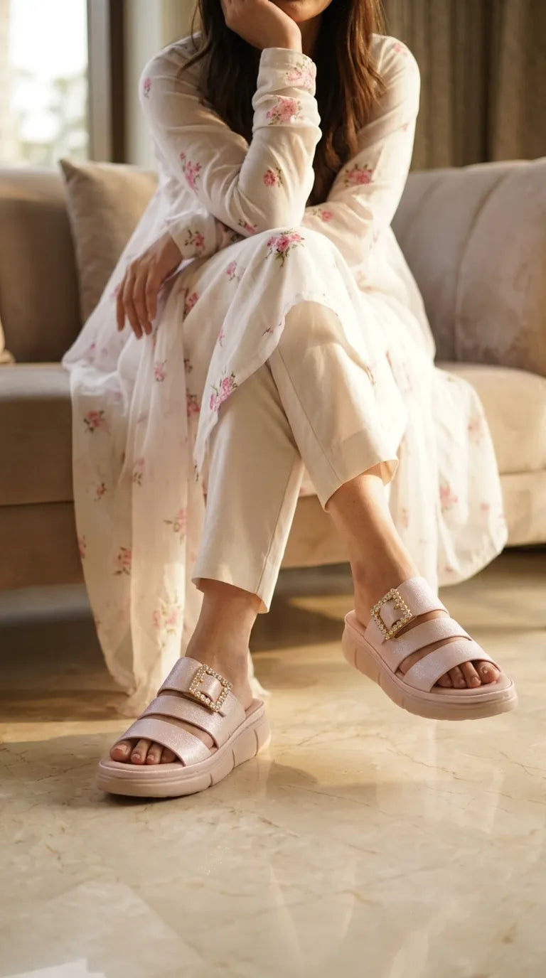 Pink Formal Slipper For Women PU0894