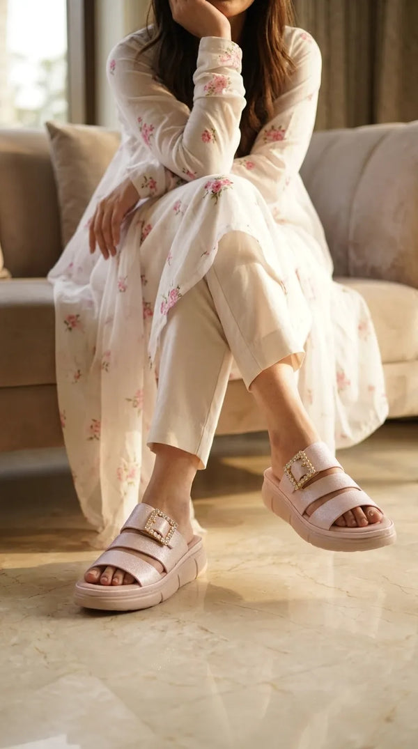 Pink Formal Slipper For Women PU0894