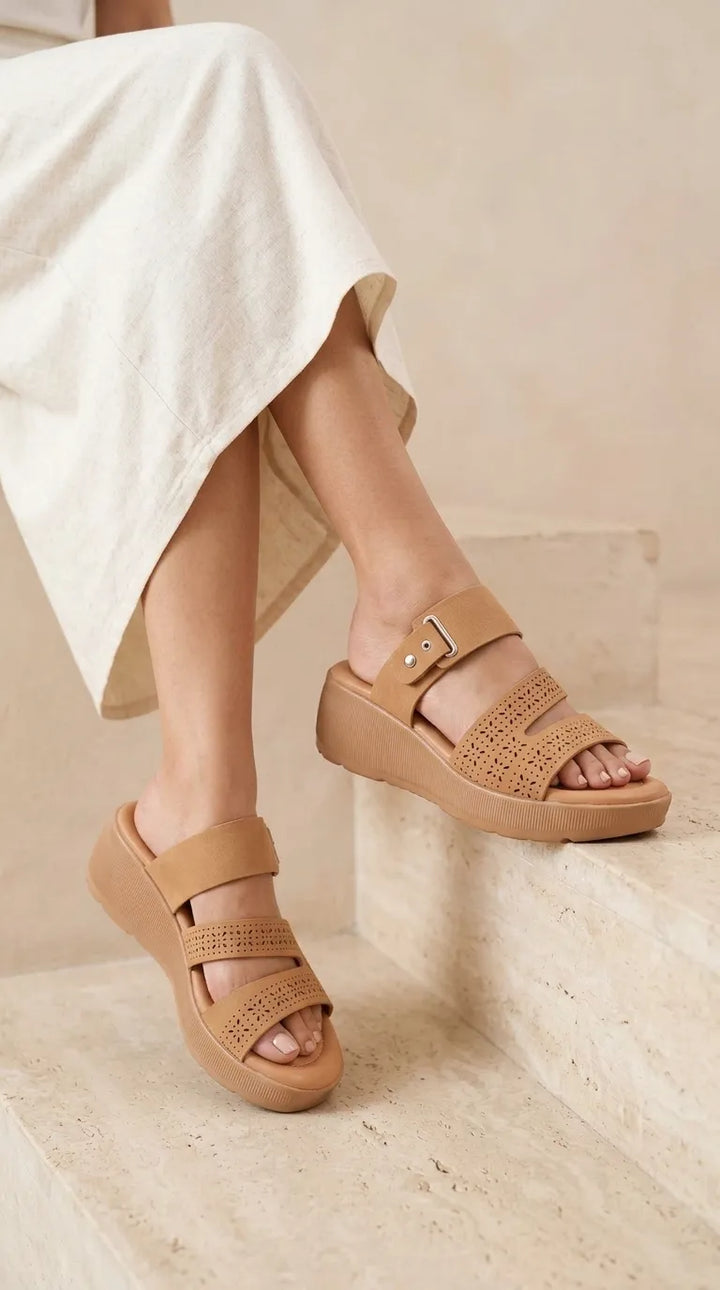 Beige Formal Slipper For Women PU0895