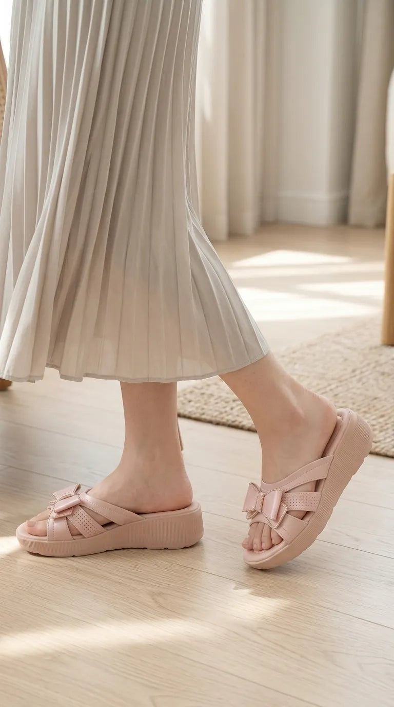 Pink Formal Slipper For Ladies PU0896