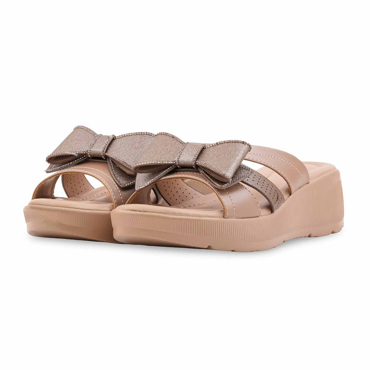 Beige Formal Slipper For Women PU0896