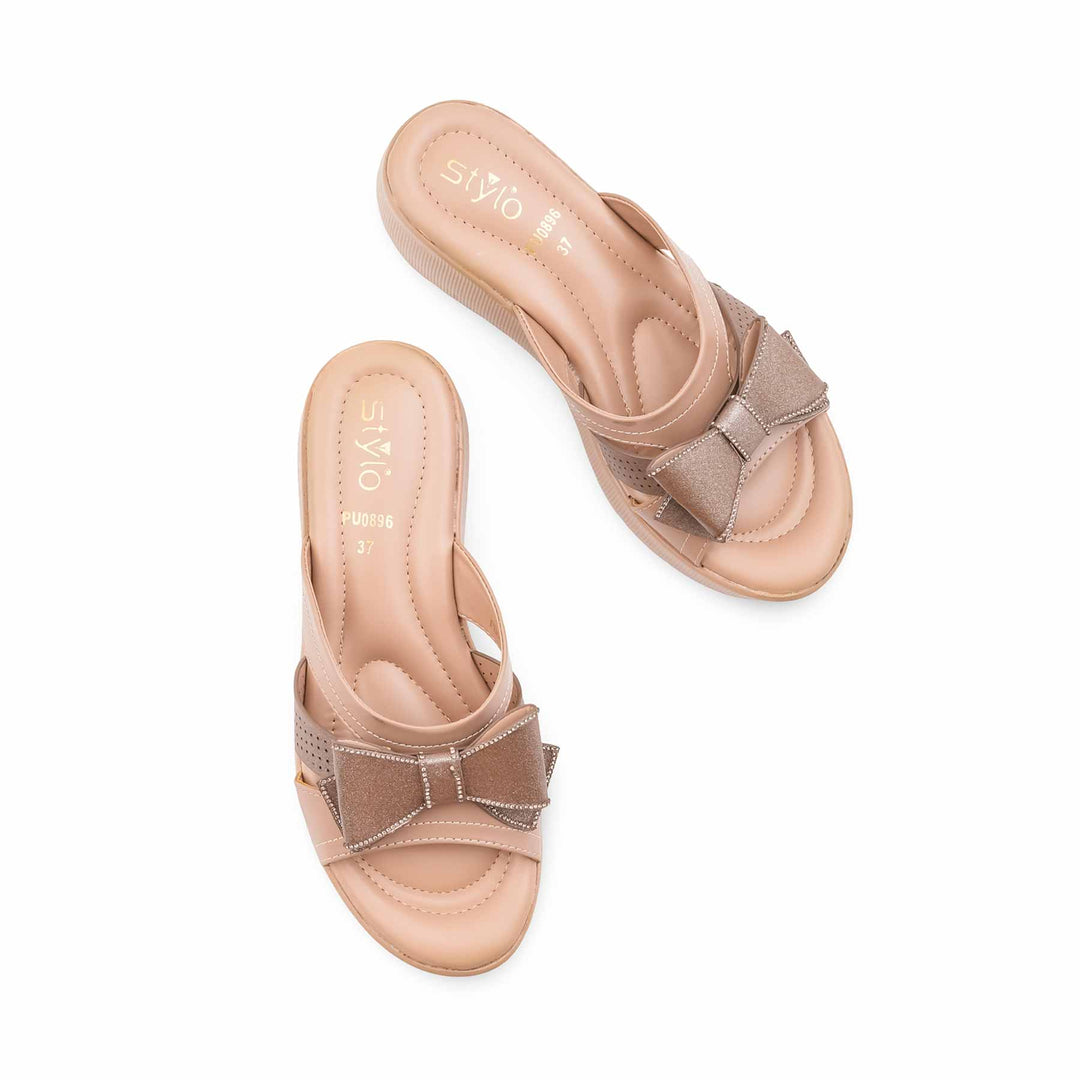 Beige Formal Slipper For Women PU0896