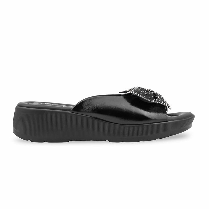 Black Formal Slipper For Women PU0898