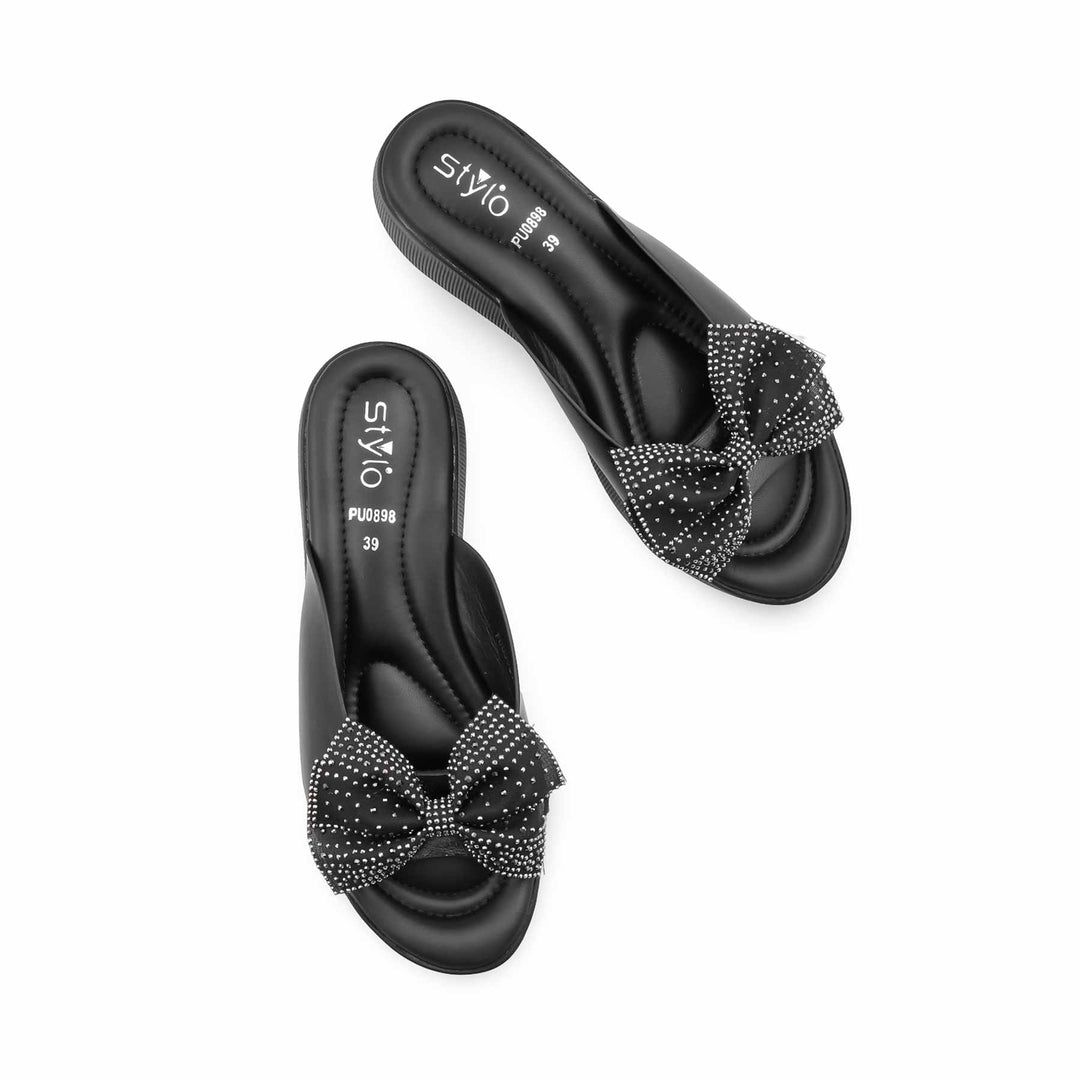 Black Formal Slipper For Women PU0898