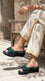 Green Formal Slipper For Women PU0898
