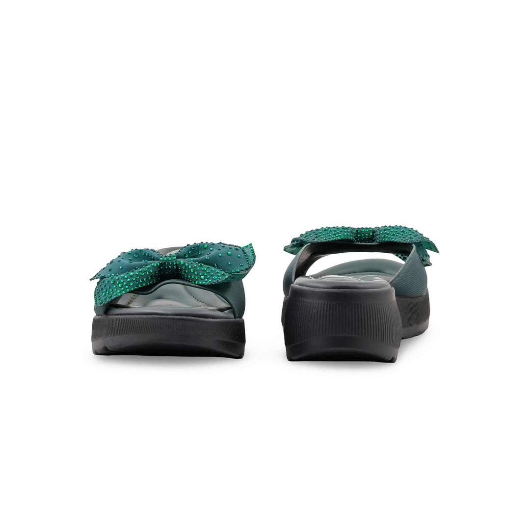Green Formal Slipper For Women PU0898