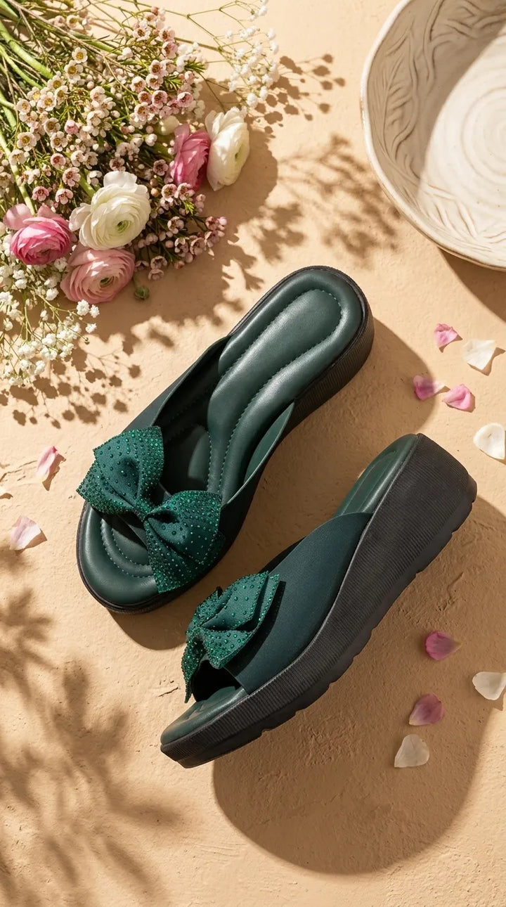 Green Formal Slipper For Women PU0898