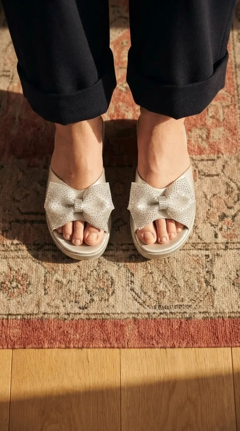 Silver Formal Slipper For Women PU0898