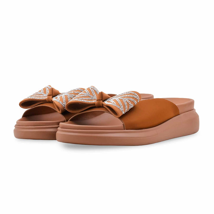 Tan Formal Slipper For Women PU0899