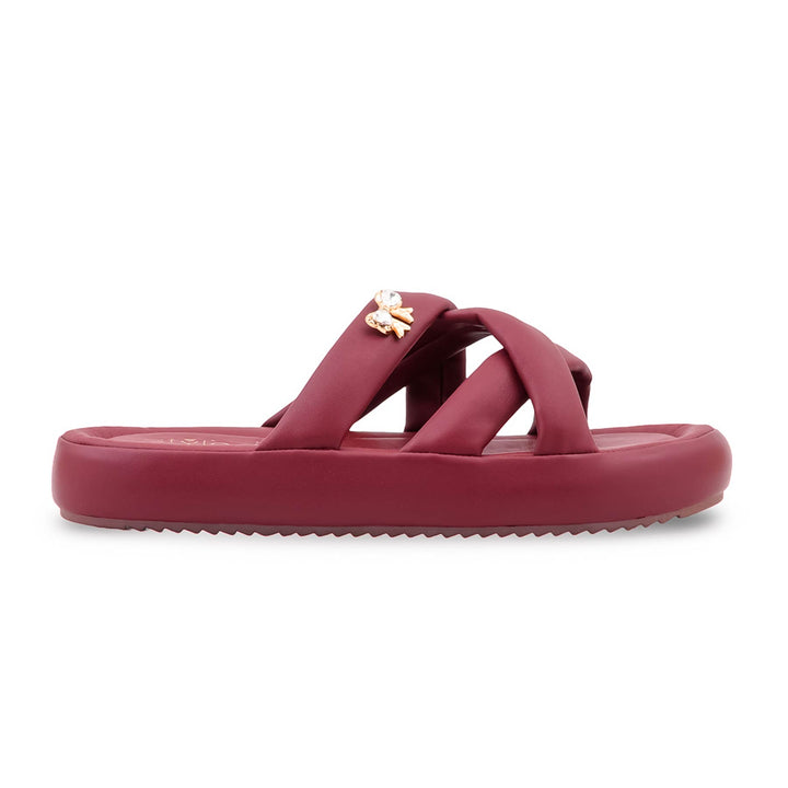 Maroon Formal Slipper For Ladies PU0900