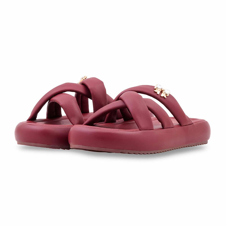 Maroon Formal Slipper For Ladies PU0900