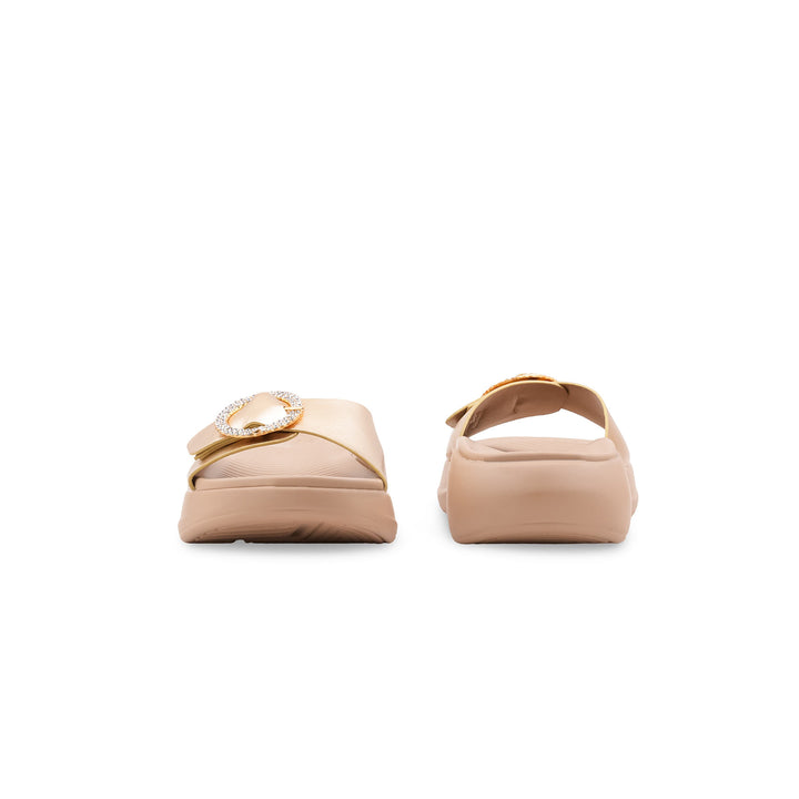 Golden Formal Slipper For Women PU0901