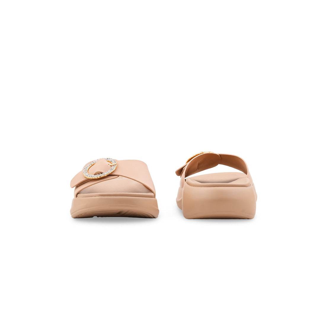 Beige Formal Slipper For Women PU0901