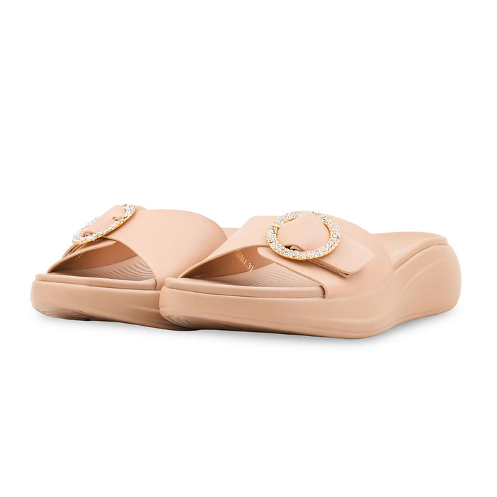Beige Formal Slipper For Women PU0901