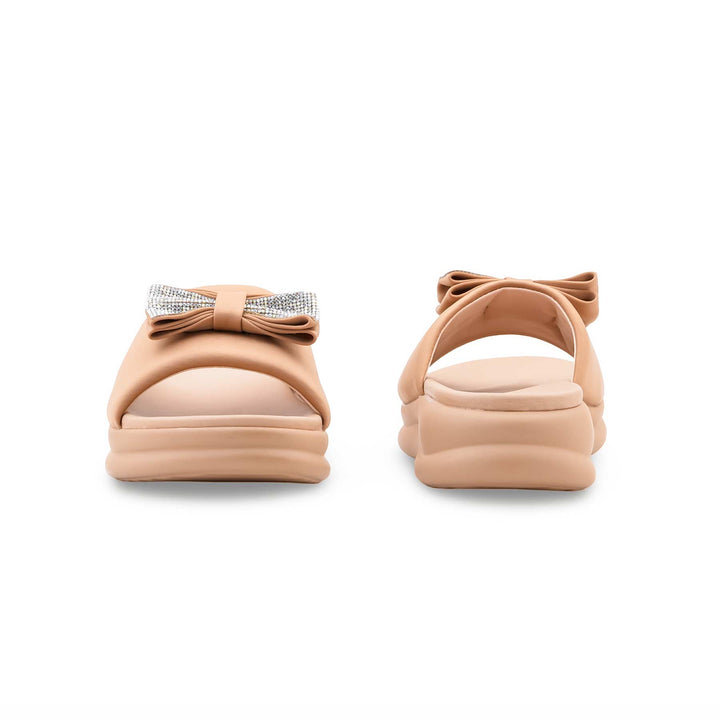 Beige Formal Slipper For Ladies PU0902