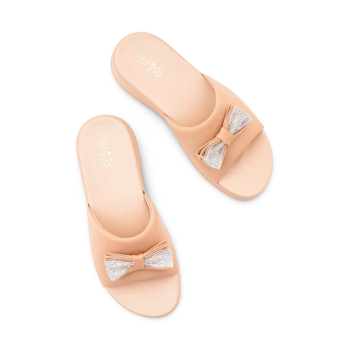 Beige Formal Slipper For Ladies PU0902