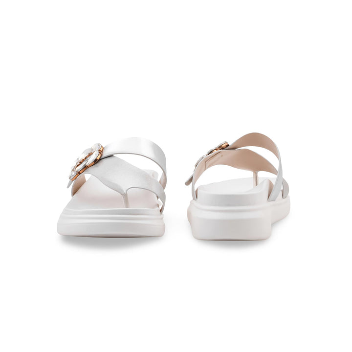 Silver Formal Chappal For Women PU0903