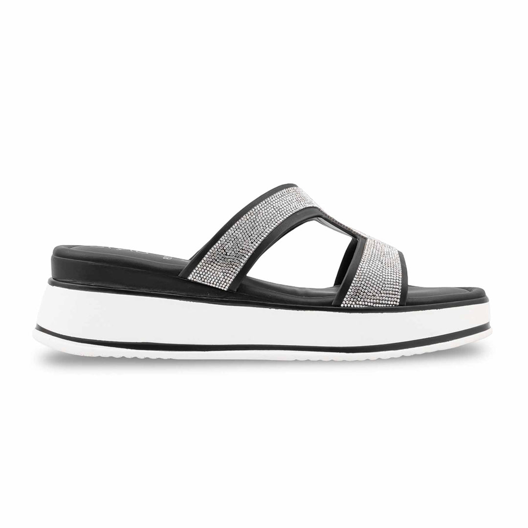 Black Formal Slipper For Ladies PU0912