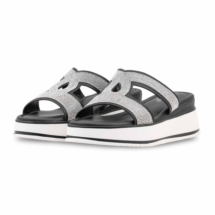 Black Formal Slipper For Ladies PU0912