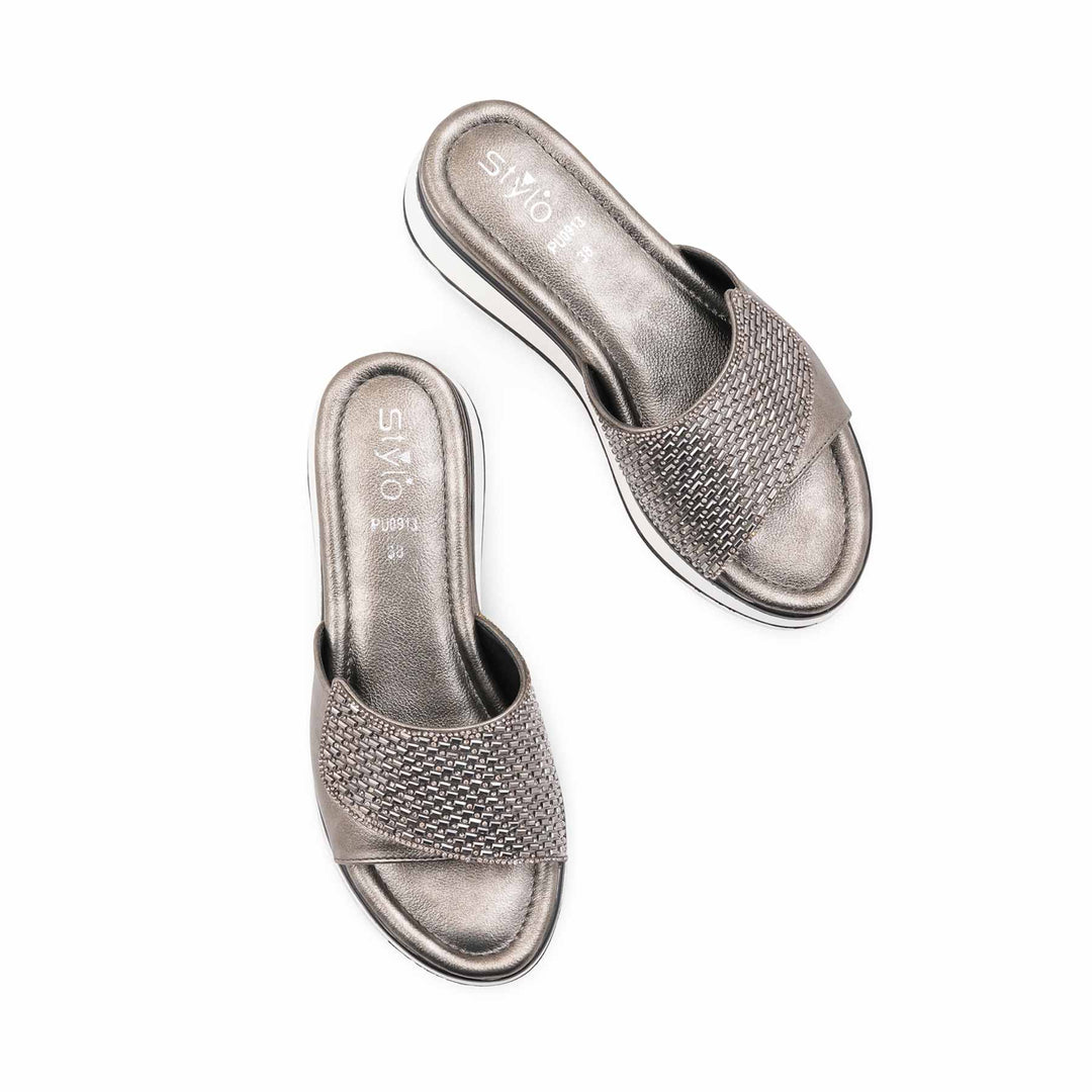 Grey Formal Slipper For Women PU0913