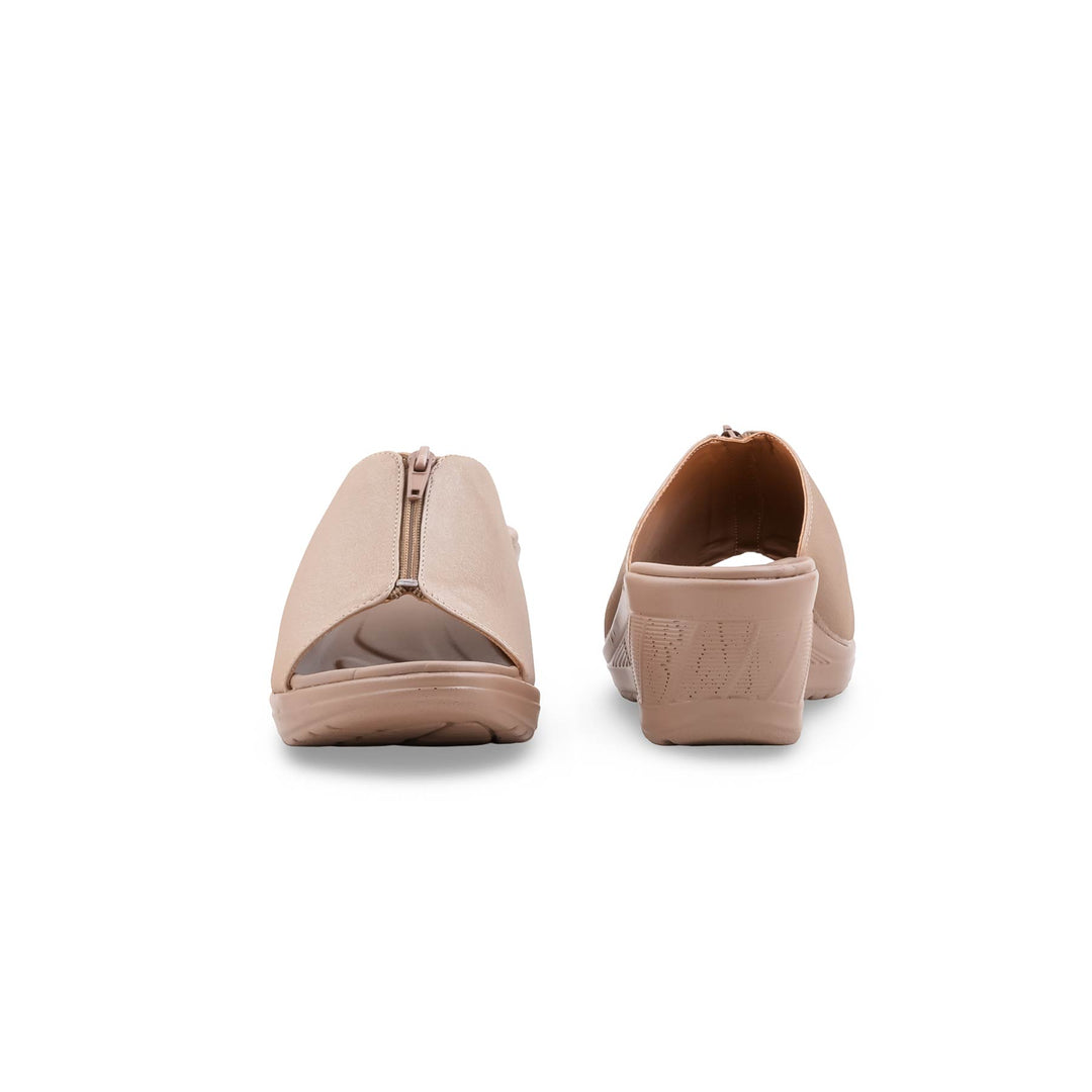 Beige Formal Slipper For Women PU0919
