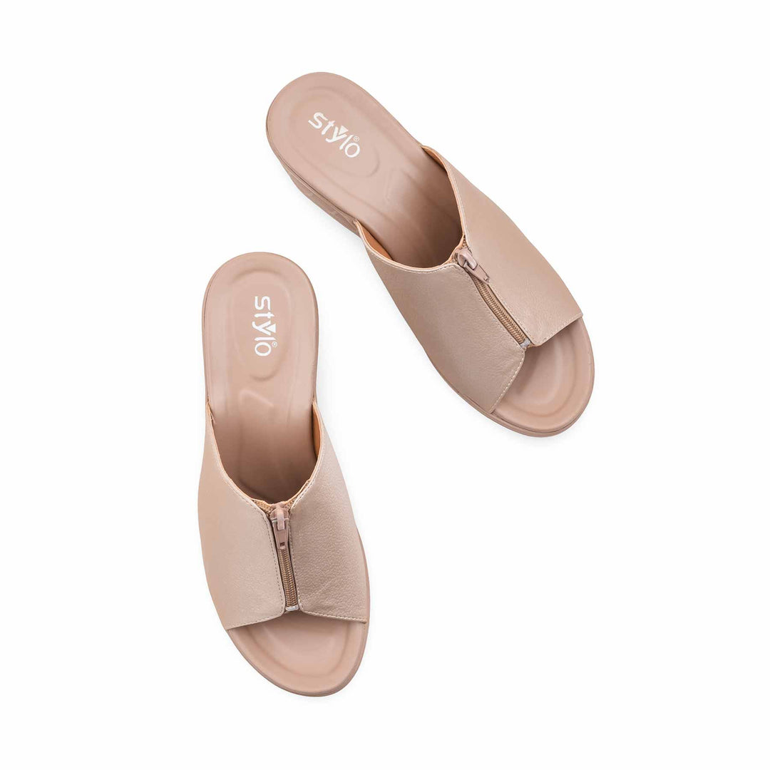 Beige Formal Slipper For Women PU0919