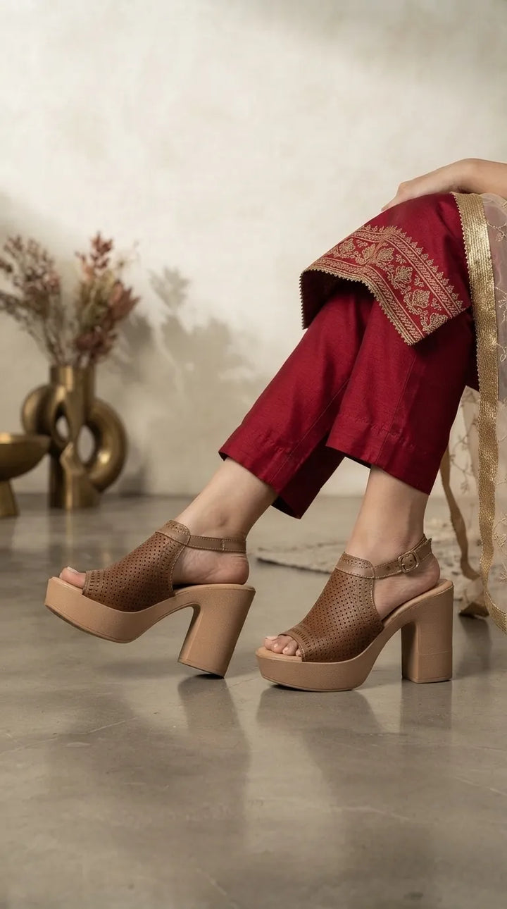 Beige Formal Sandal For Women PU0924