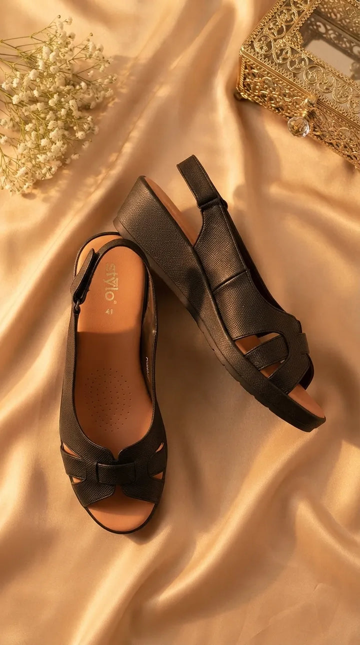 Black Formal Slipper For Women PU0948