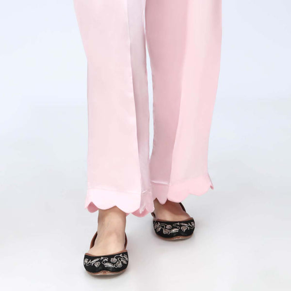 Pink Scallops Grip Silk Straight Trouser PW3645