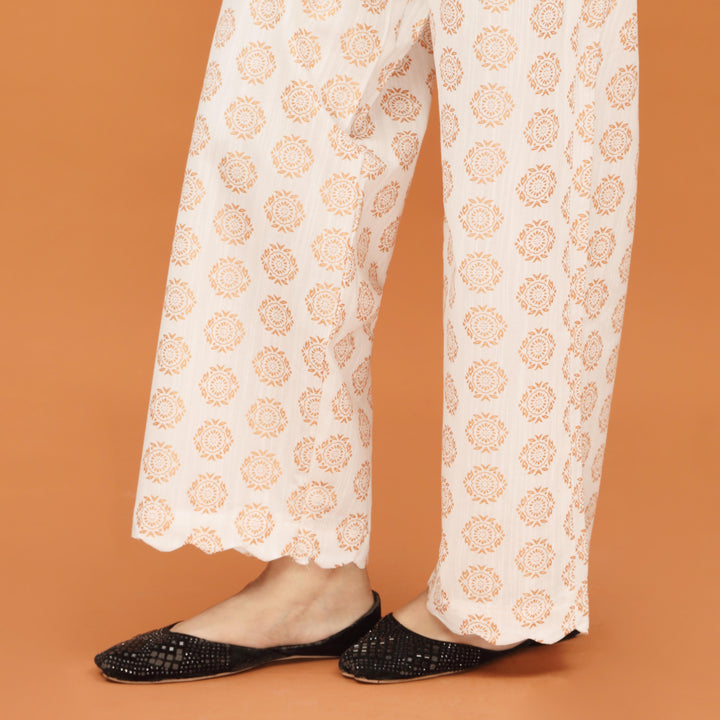 Golden Screen Printed Staright Trouser PW4521